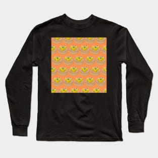 Dim Sum Funky Hong Kong Street Food Bright Orange - Pop Art Long Sleeve T-Shirt